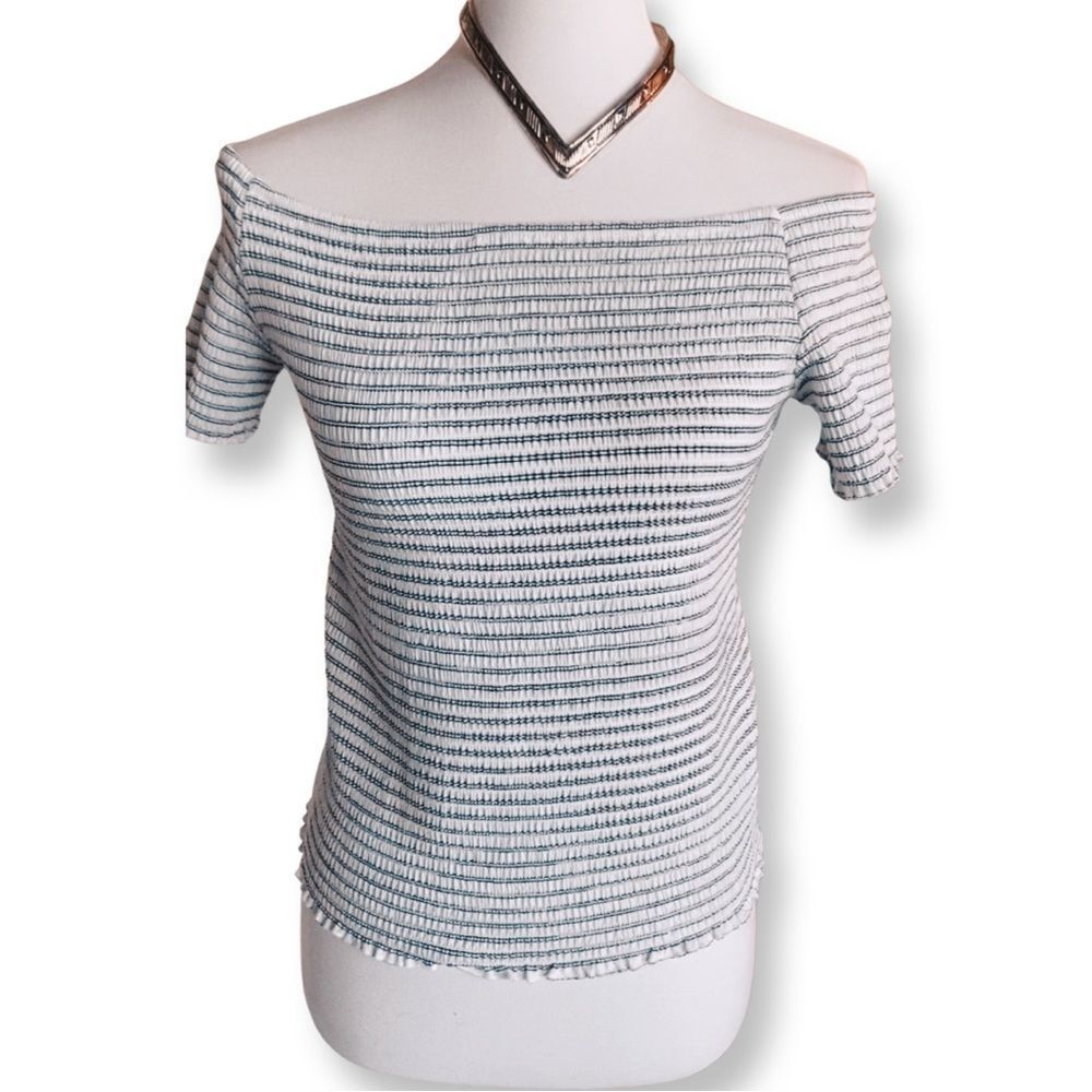 3 for $20 Art Class Stripe Stretchy Elastic Short Sleeve Shirt XL